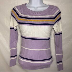 Ambiance Apparel Striped Sweater Size S